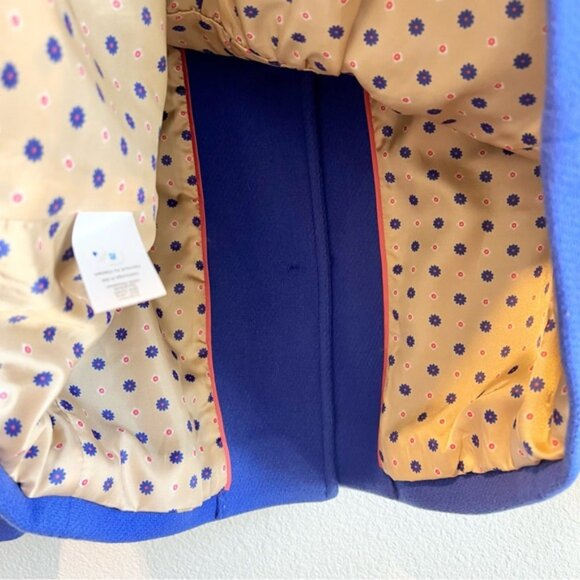 Talbots Pea Coat 6P Royal Blue Wool Blend Lined Italian Fabric Preppy Warm Chic - Picture 12 of 12